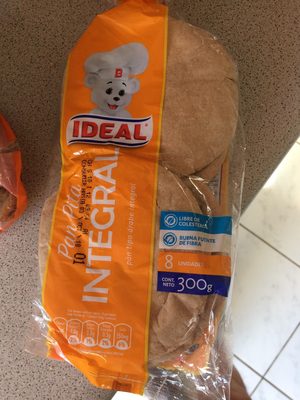 Ideal Pan Pita Integral 8u 344grs