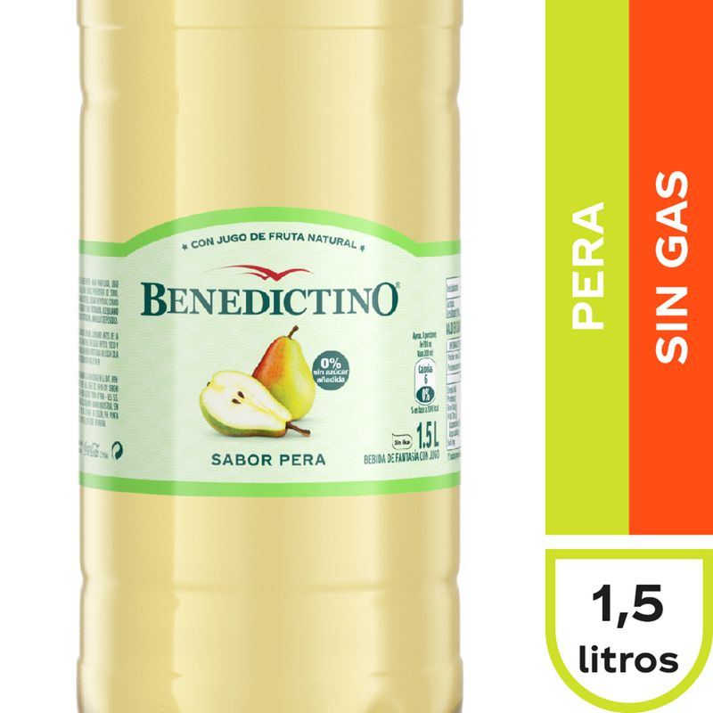 Benedictino Agua Sabor Pera 1.5L