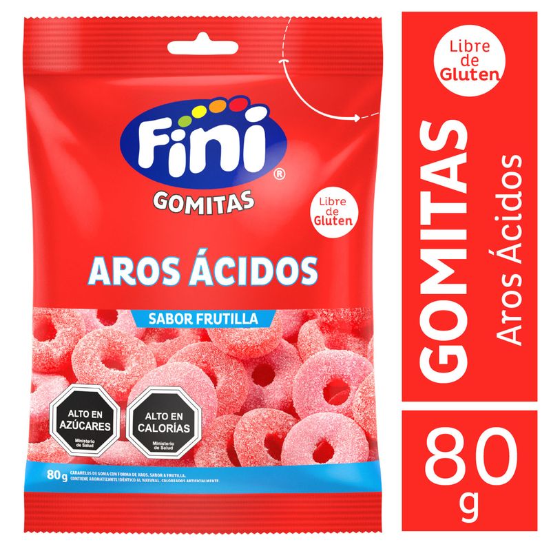 Fini Gomitas Sabor Frutilla Y Crema 80G