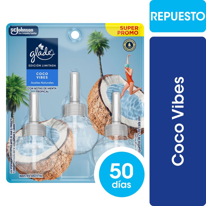 Glade Repuesto Aromatizante Coco Vives 170cm
