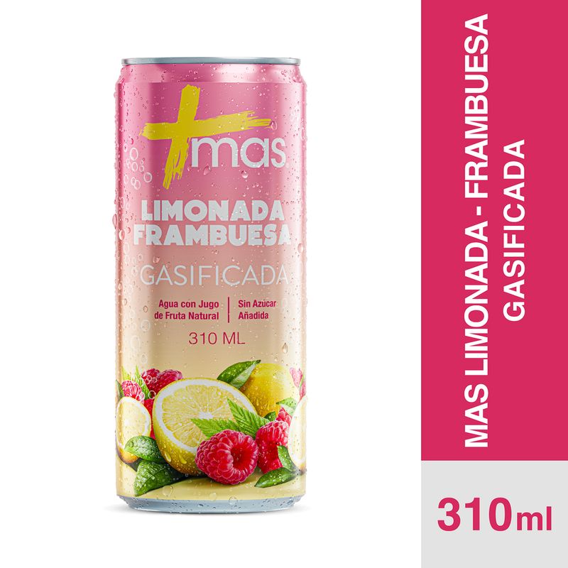 Mas Limonada Frambuesa Gasificada 310ml