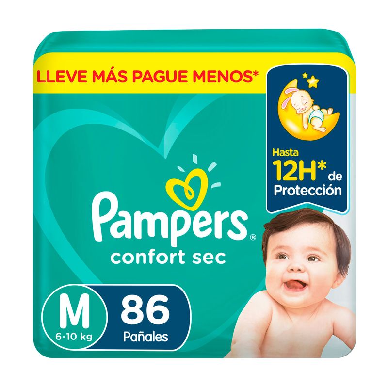 Pampers Pañales Confort Sec M 86 UND