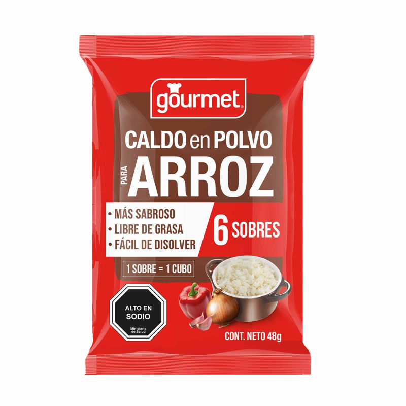 Gourmet Sazonador en Polvo para Arroz 6 sobres