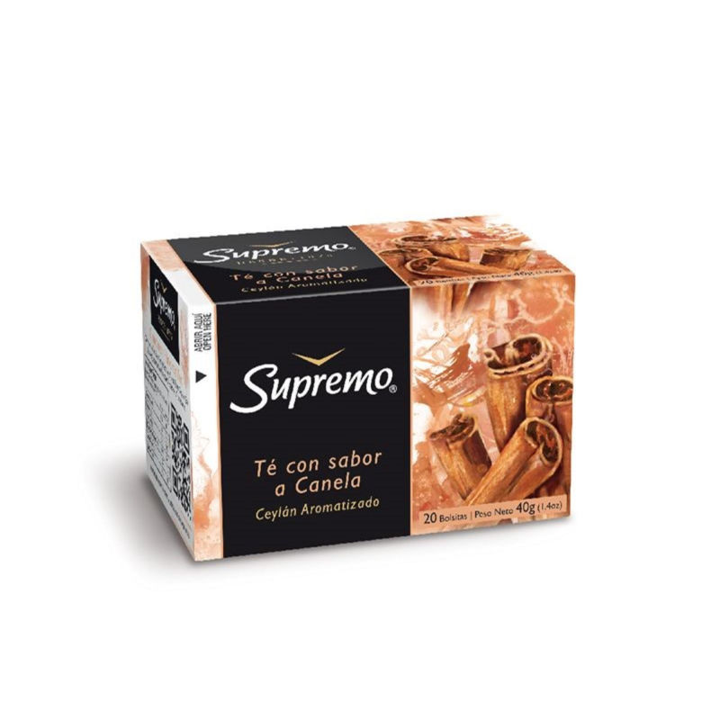 Supremo Premium Té Sabor Canela 20 UN