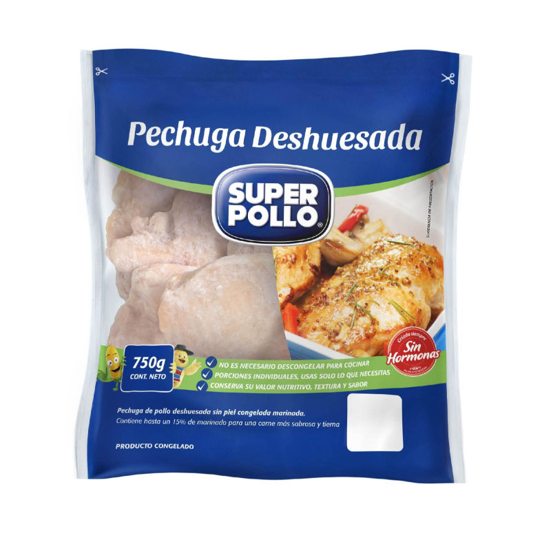 super pollo pechuga deshuesada  750 gr